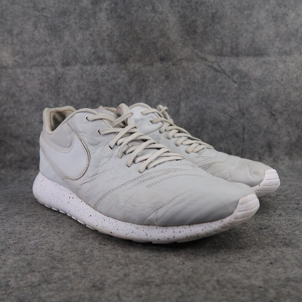 Nike Shoes Mens 13 Sneakers Roshe Tiempo VI Lifestyle Boot Triple White Leather
